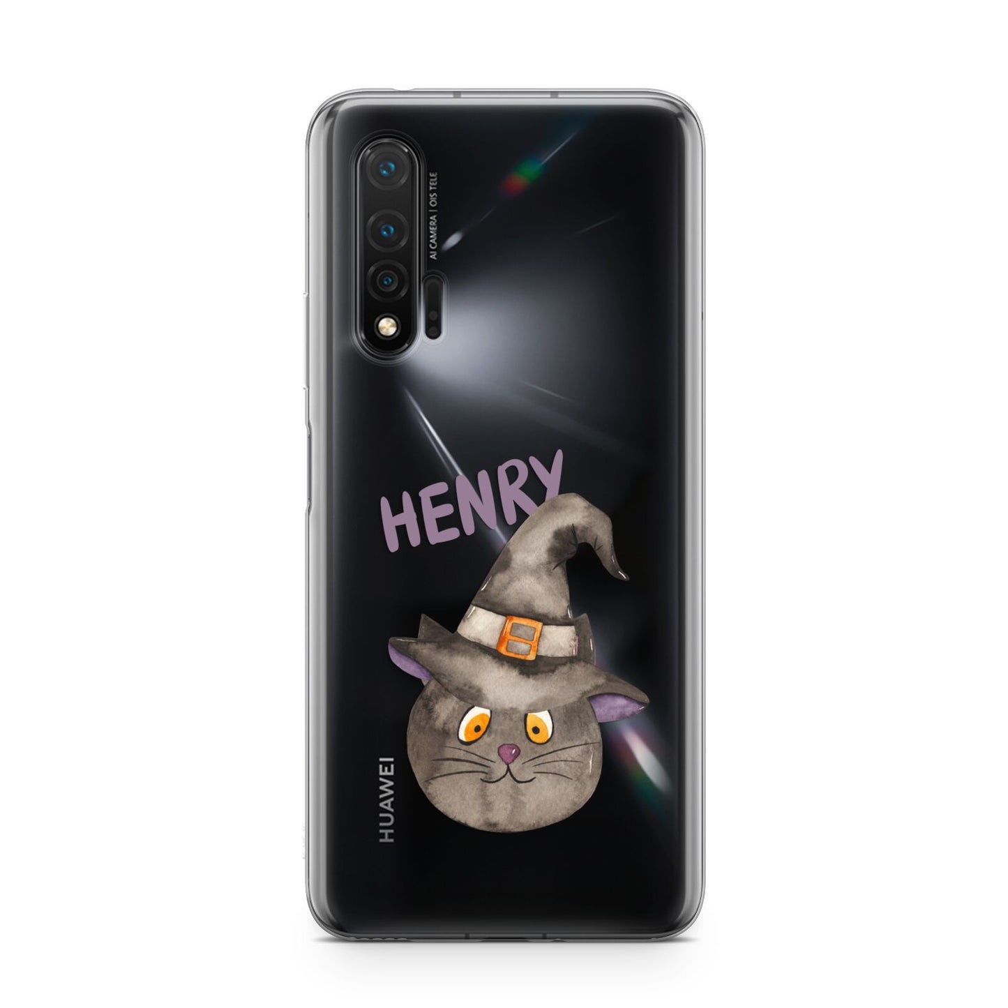 Cat in Witches Hat Custom Huawei Nova 6 Phone Case