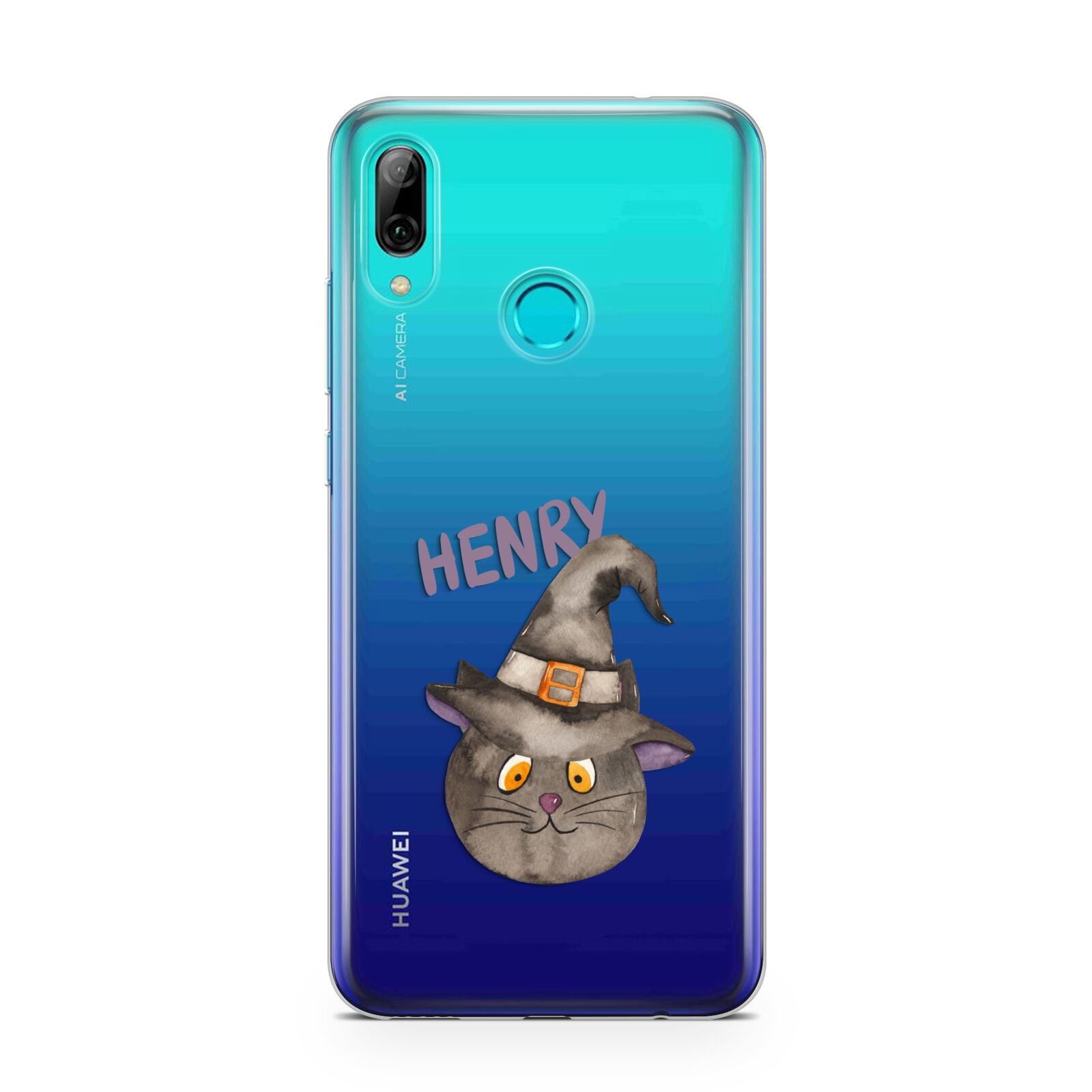 Cat in Witches Hat Custom Huawei P Smart 2019 Case