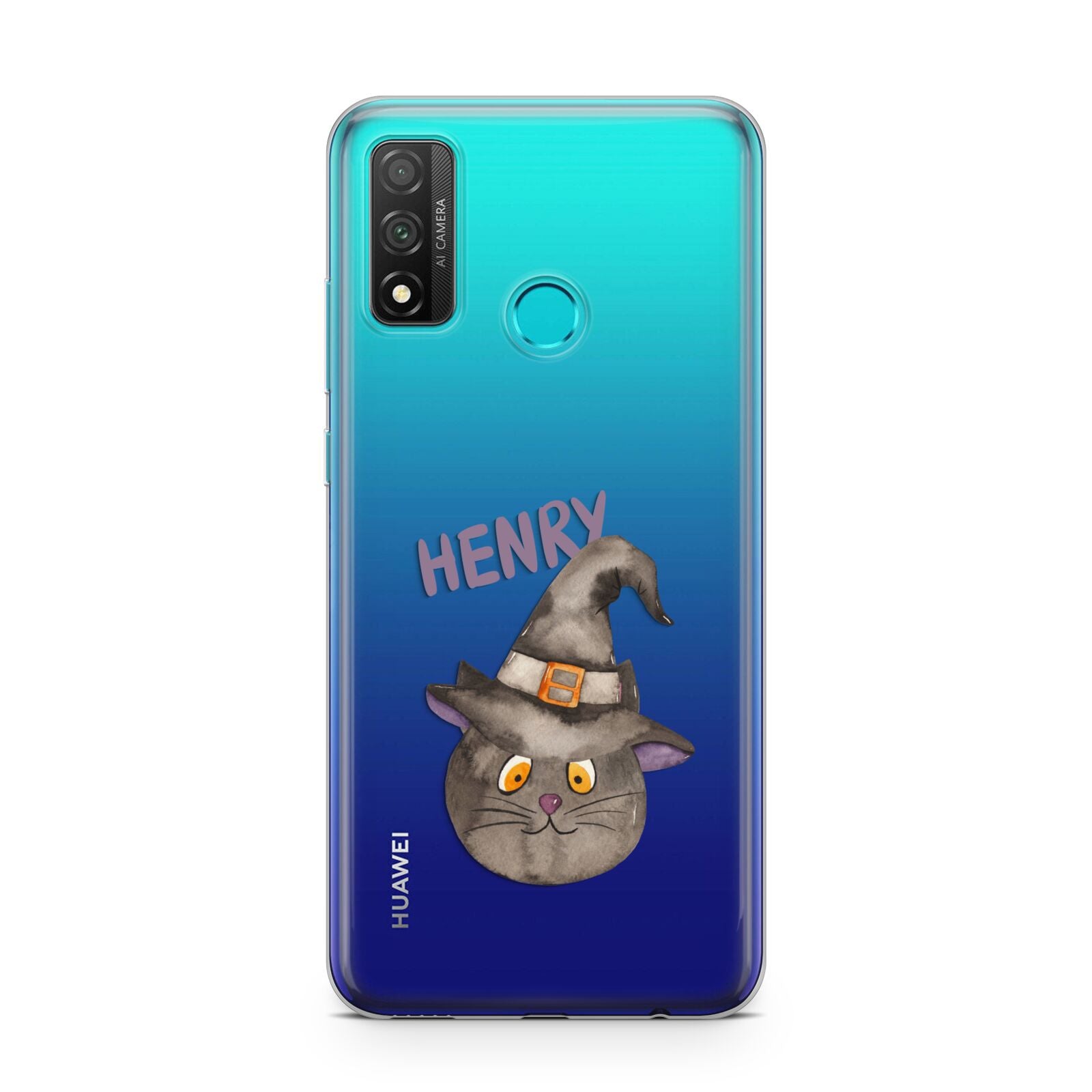 Cat in Witches Hat Custom Huawei P Smart 2020