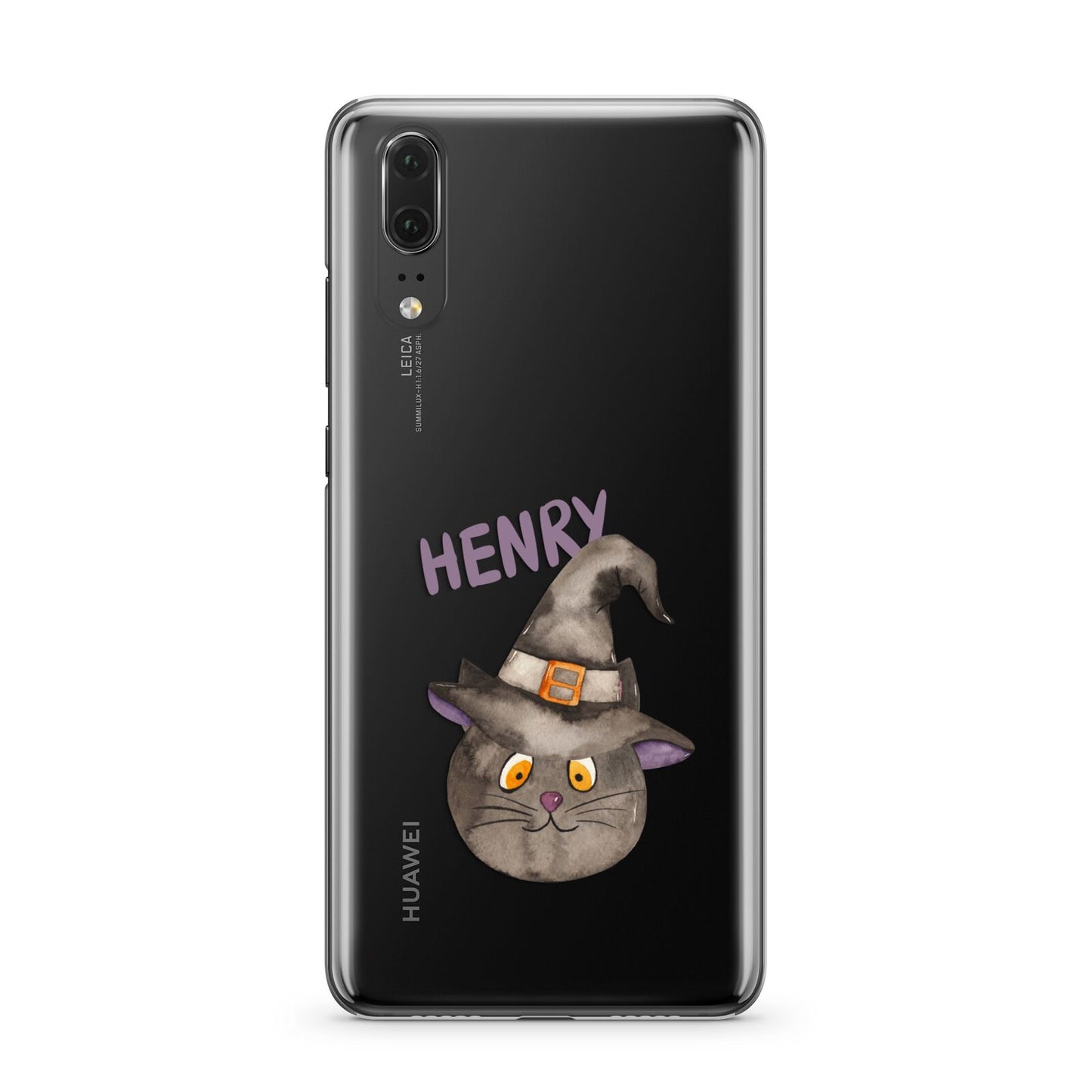 Cat in Witches Hat Custom Huawei P20 Phone Case