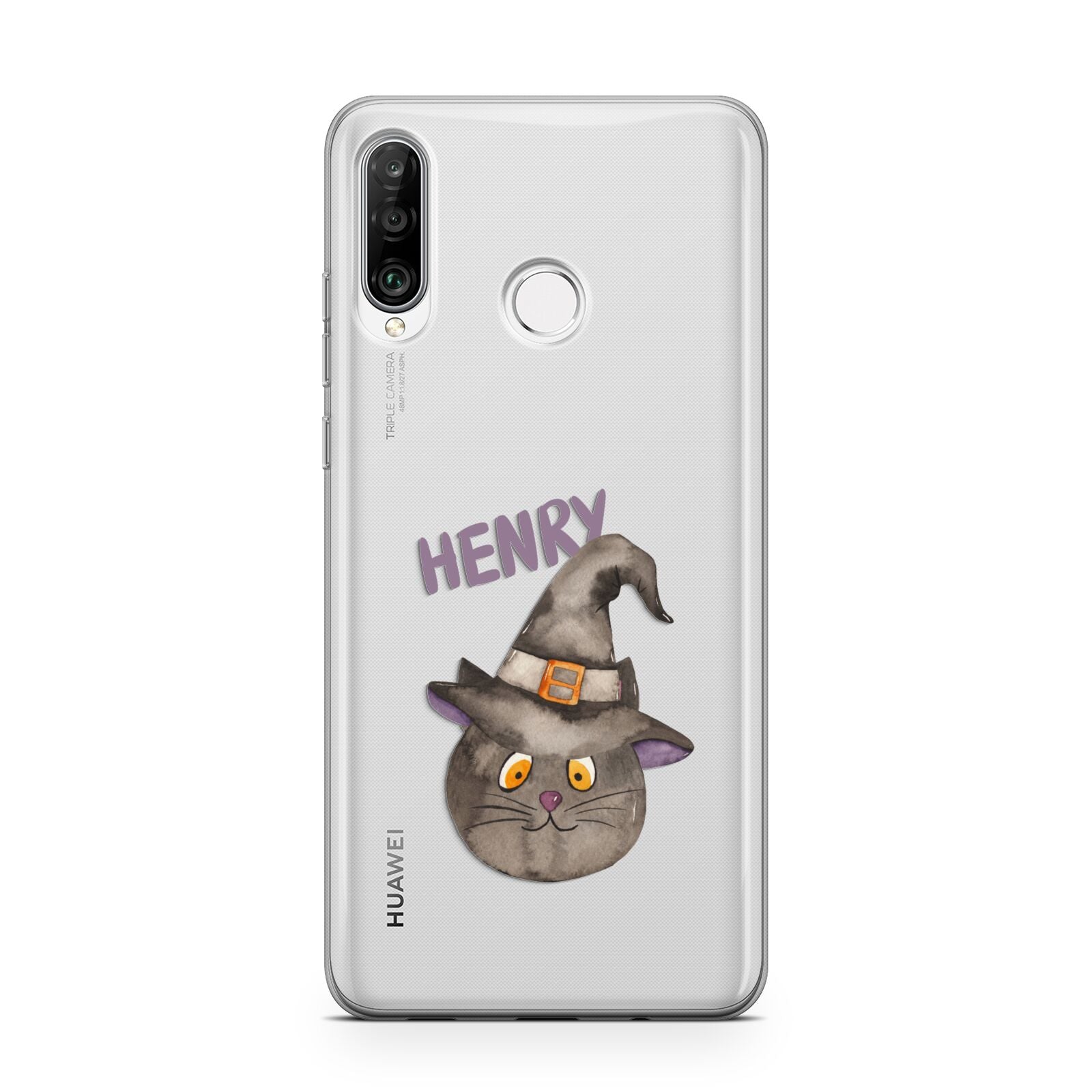 Cat in Witches Hat Custom Huawei P30 Lite Phone Case