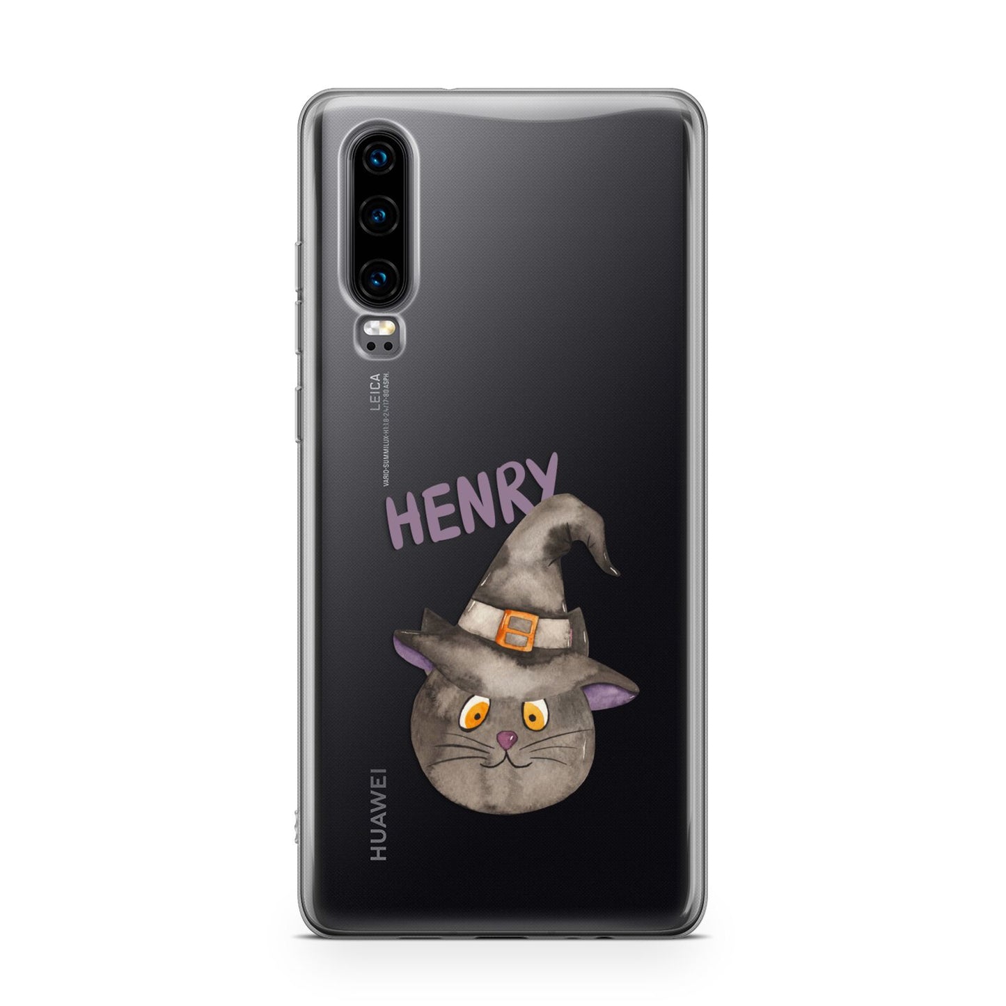 Cat in Witches Hat Custom Huawei P30 Phone Case