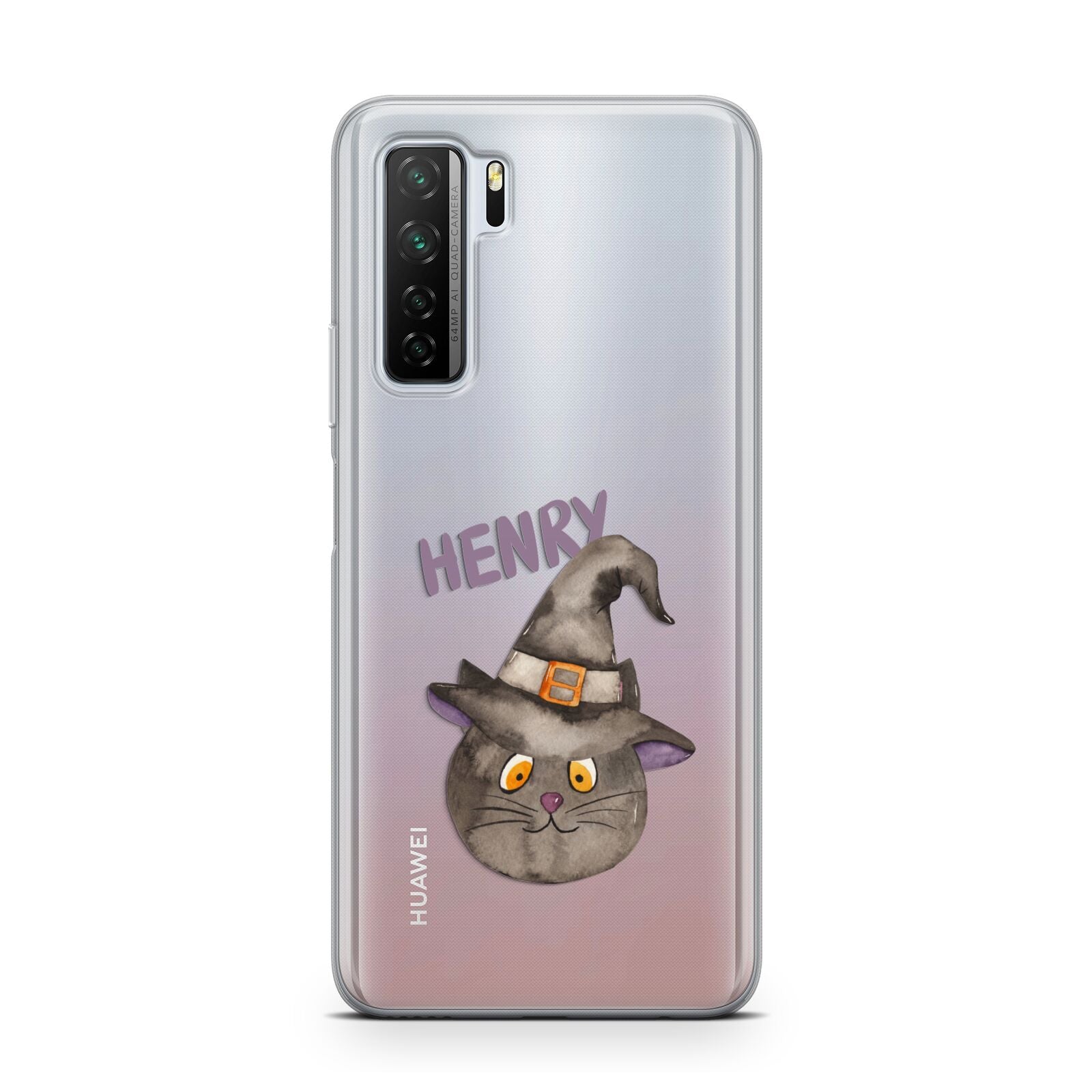 Cat in Witches Hat Custom Huawei P40 Lite 5G Phone Case