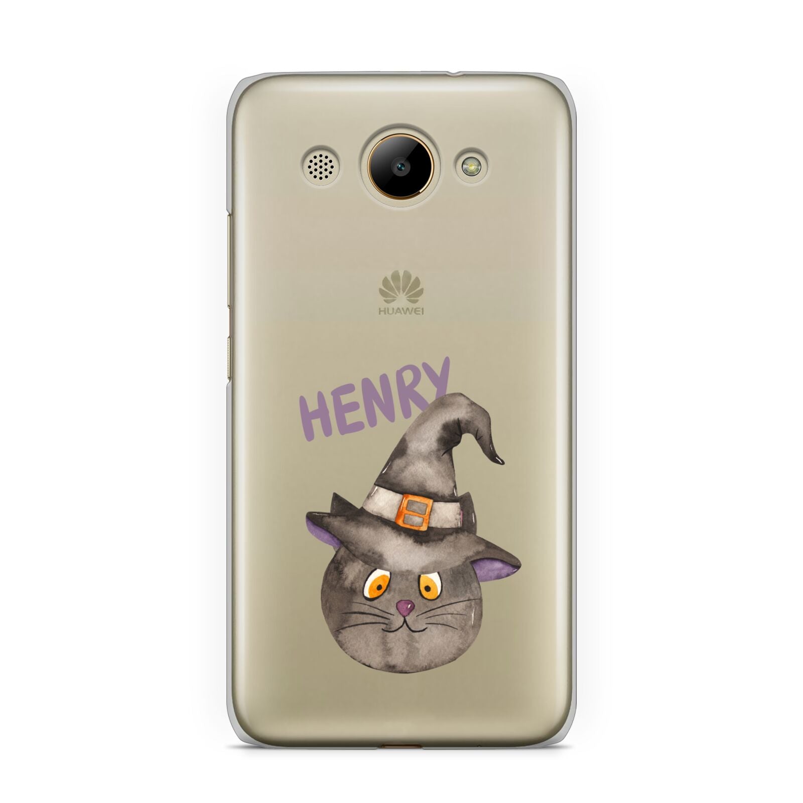 Cat in Witches Hat Custom Huawei Y3 2017