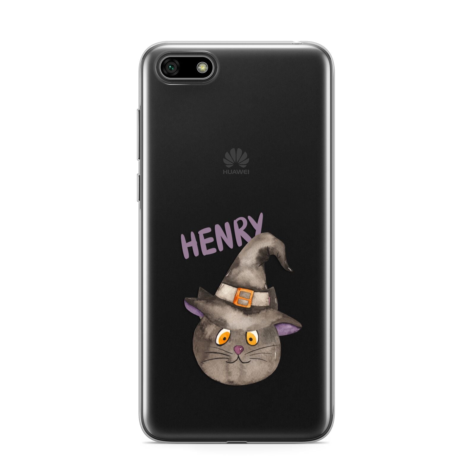 Cat in Witches Hat Custom Huawei Y5 Prime 2018 Phone Case
