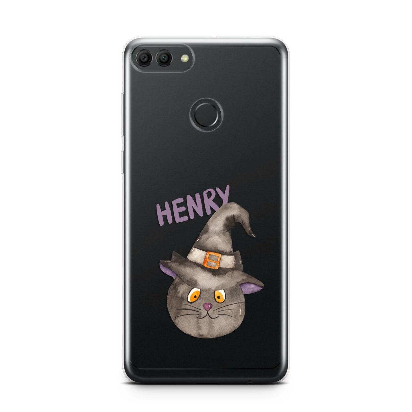 Cat in Witches Hat Custom Huawei Y9 2018