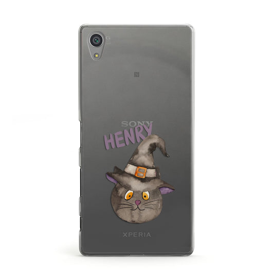 Cat in Witches Hat Custom Sony Xperia Case