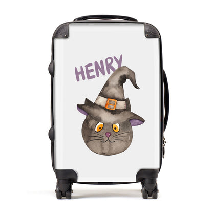 Cat in Witches Hat Custom Suitcase