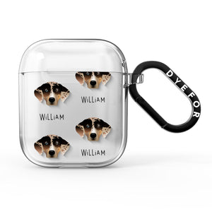 Catahoula Leopard Dog Icon with Name AirPods Case