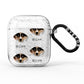 Catahoula Leopard Dog Icon with Name AirPods Glitter Case