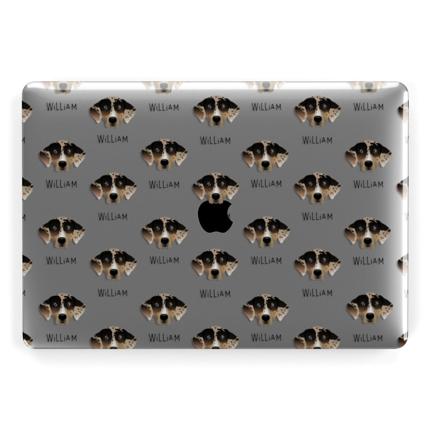 Catahoula Leopard Dog Icon with Name Apple MacBook Case
