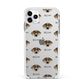 Catahoula Leopard Dog Icon with Name Apple iPhone 11 Pro Max in Silver with White Impact Case