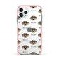 Catahoula Leopard Dog Icon with Name Apple iPhone 11 Pro in Silver with Pink Impact Case