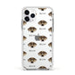 Catahoula Leopard Dog Icon with Name Apple iPhone 11 Pro in Silver with White Impact Case