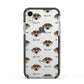 Catahoula Leopard Dog Icon with Name Apple iPhone XR Impact Case Black Edge on Silver Phone