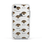 Catahoula Leopard Dog Icon with Name Apple iPhone XR Impact Case White Edge on Silver Phone