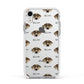 Catahoula Leopard Dog Icon with Name Apple iPhone XR Impact Case White Edge on Silver Phone