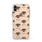 Catahoula Leopard Dog Icon with Name Apple iPhone Xs Impact Case White Edge on Gold Phone