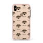 Catahoula Leopard Dog Icon with Name Apple iPhone Xs Max Impact Case Pink Edge on Gold Phone