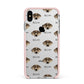 Catahoula Leopard Dog Icon with Name Apple iPhone Xs Max Impact Case Pink Edge on Silver Phone
