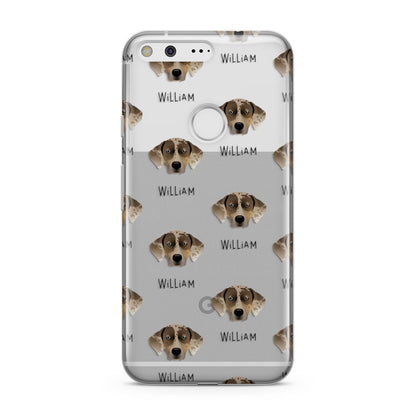 Catahoula Leopard Dog Icon with Name Google Pixel Case