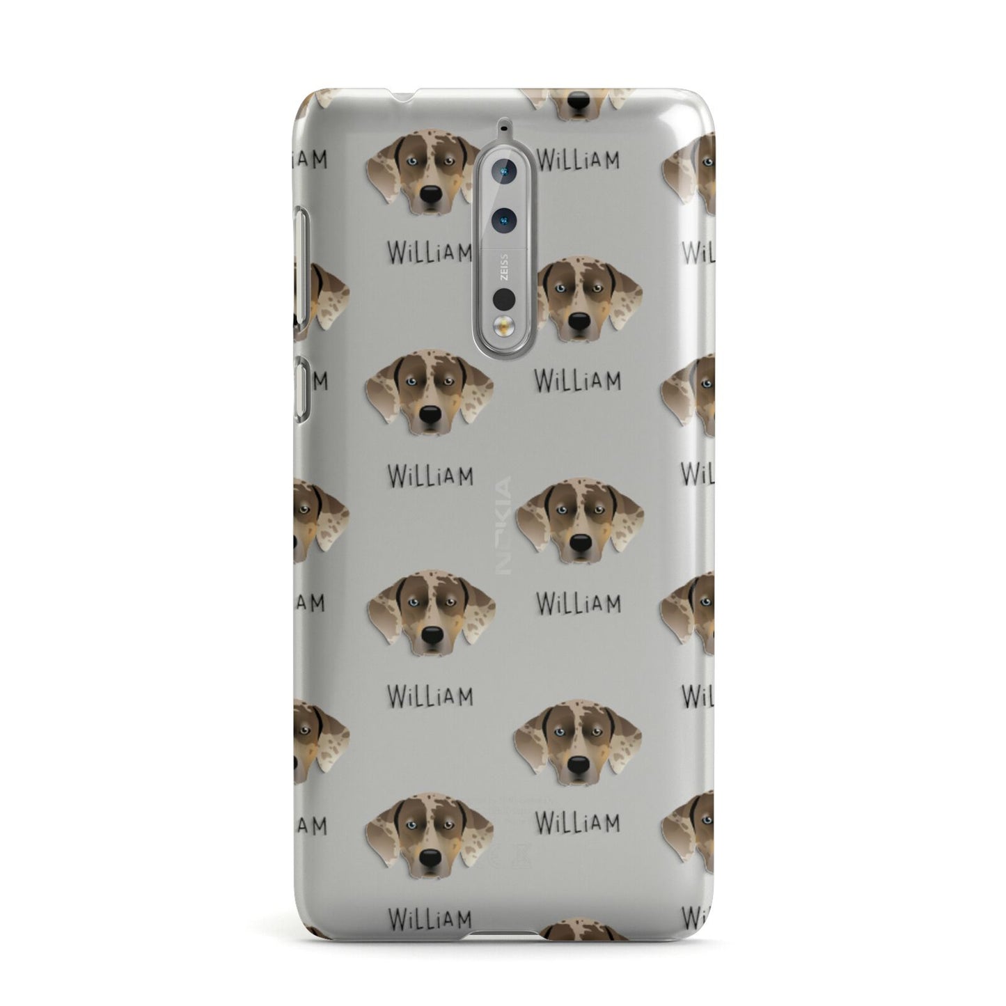 Catahoula Leopard Dog Icon with Name Nokia Case