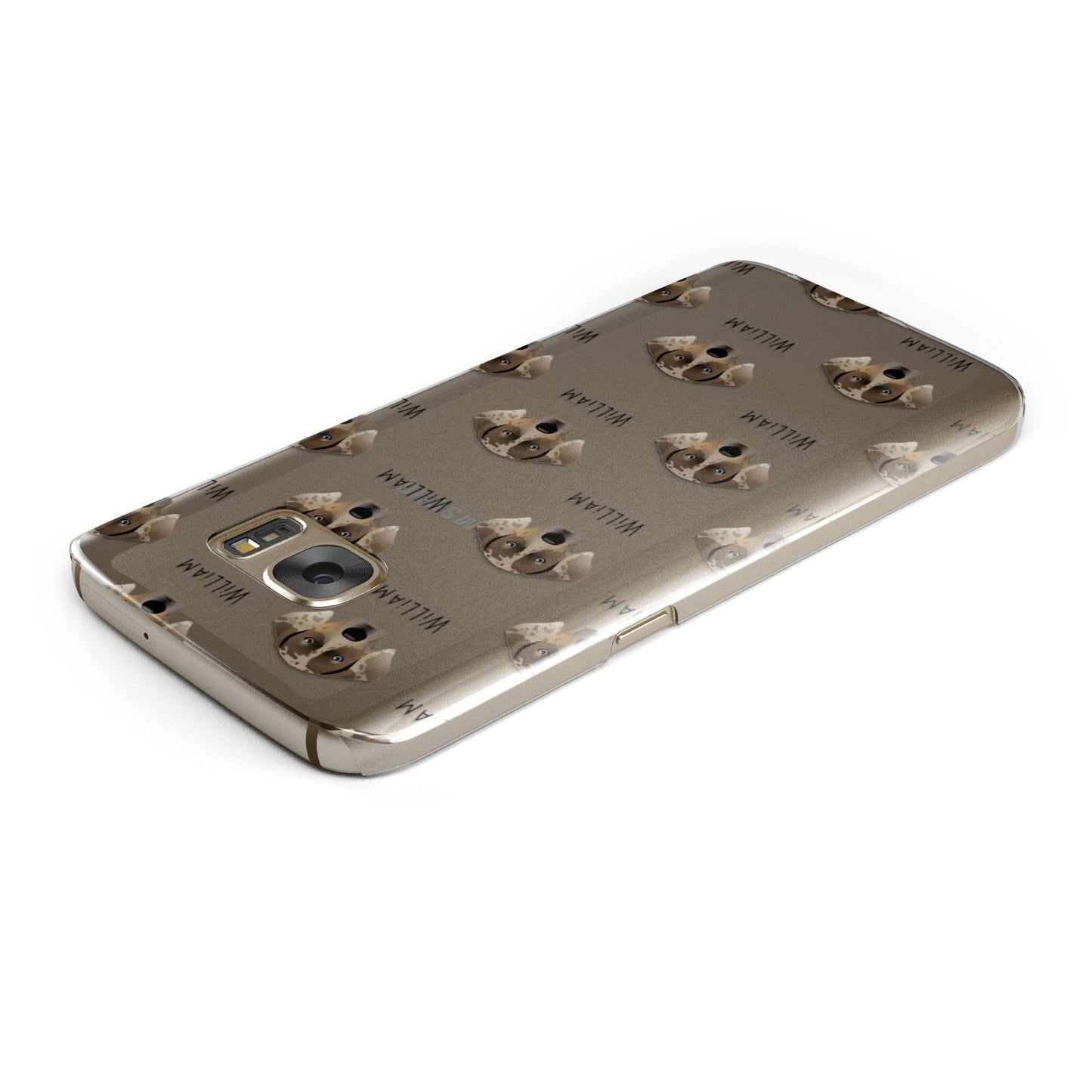 Catahoula Leopard Dog Icon with Name Samsung Galaxy Case Top Cutout
