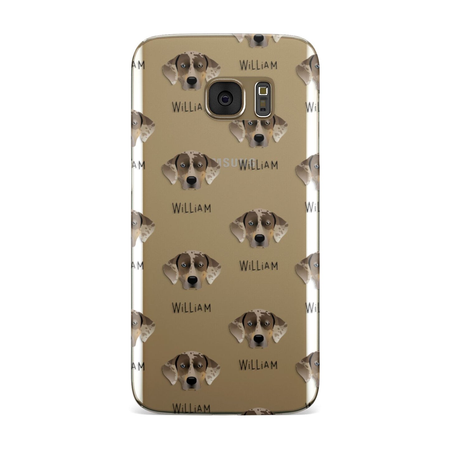 Catahoula Leopard Dog Icon with Name Samsung Galaxy Case