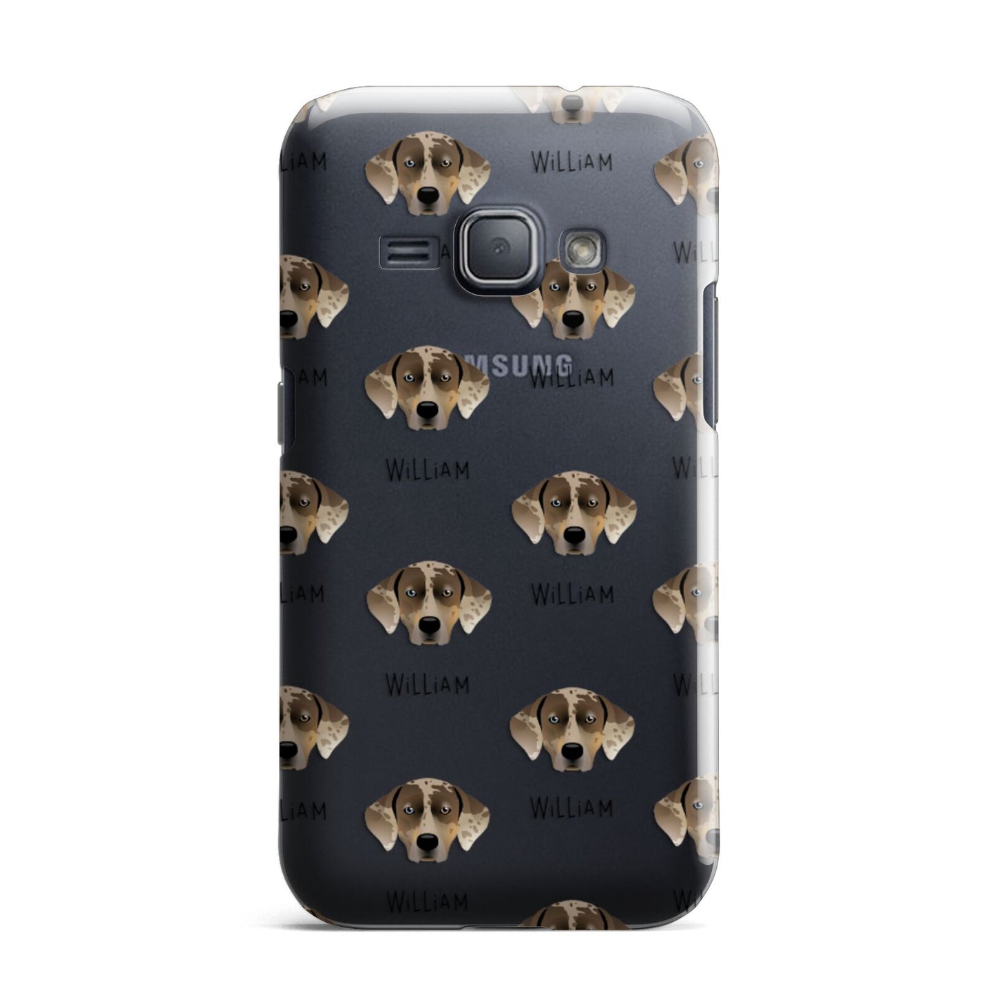 Catahoula Leopard Dog Icon with Name Samsung Galaxy J1 2016 Case