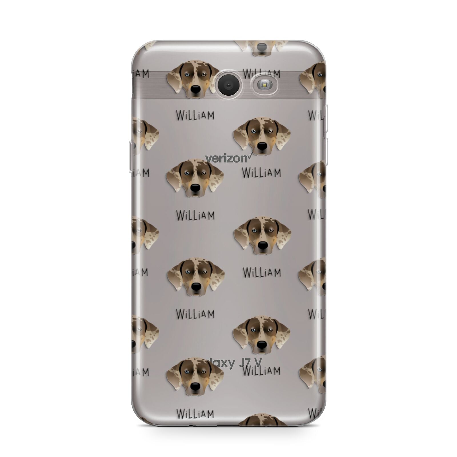 Catahoula Leopard Dog Icon with Name Samsung Galaxy J7 2017 Case