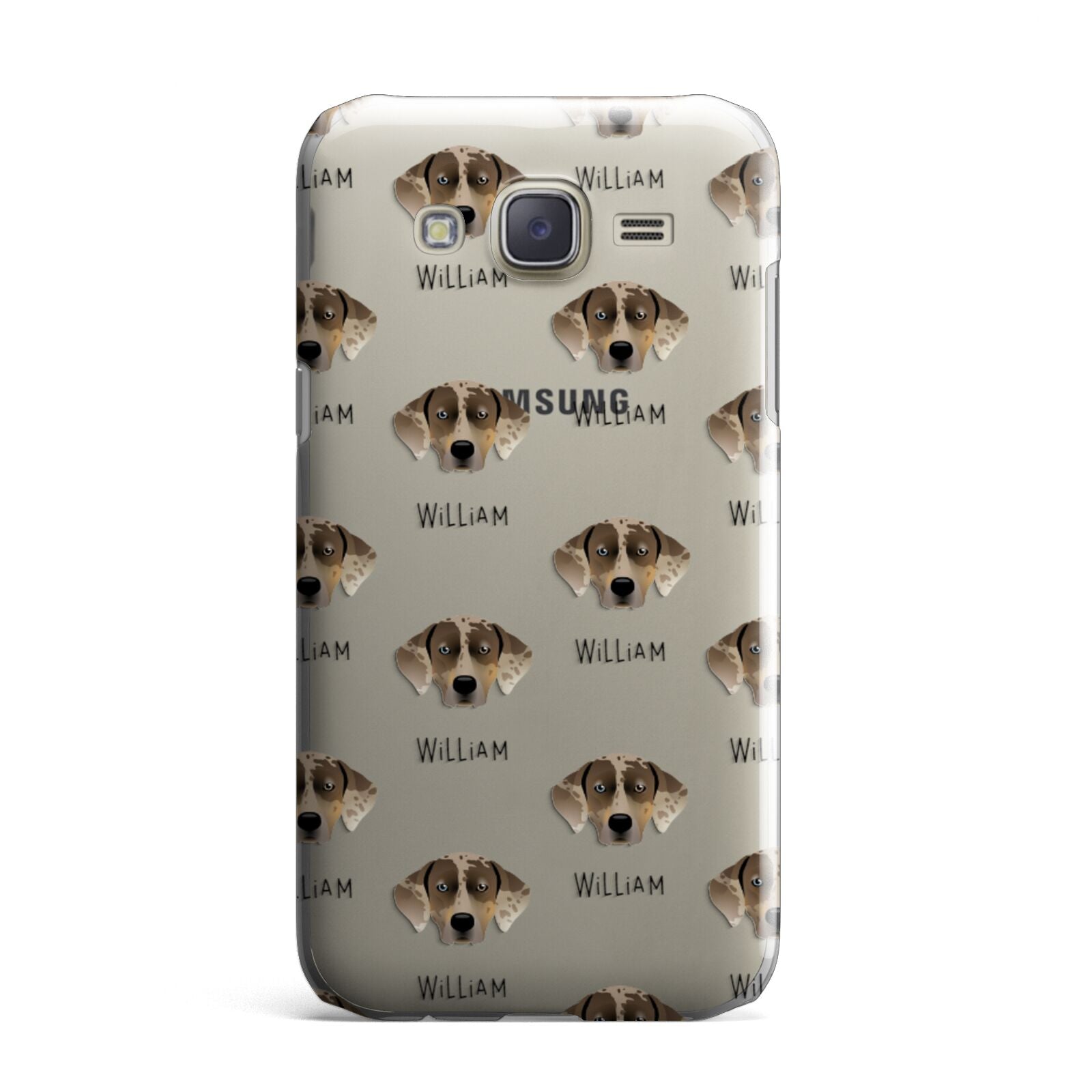 Catahoula Leopard Dog Icon with Name Samsung Galaxy J7 Case