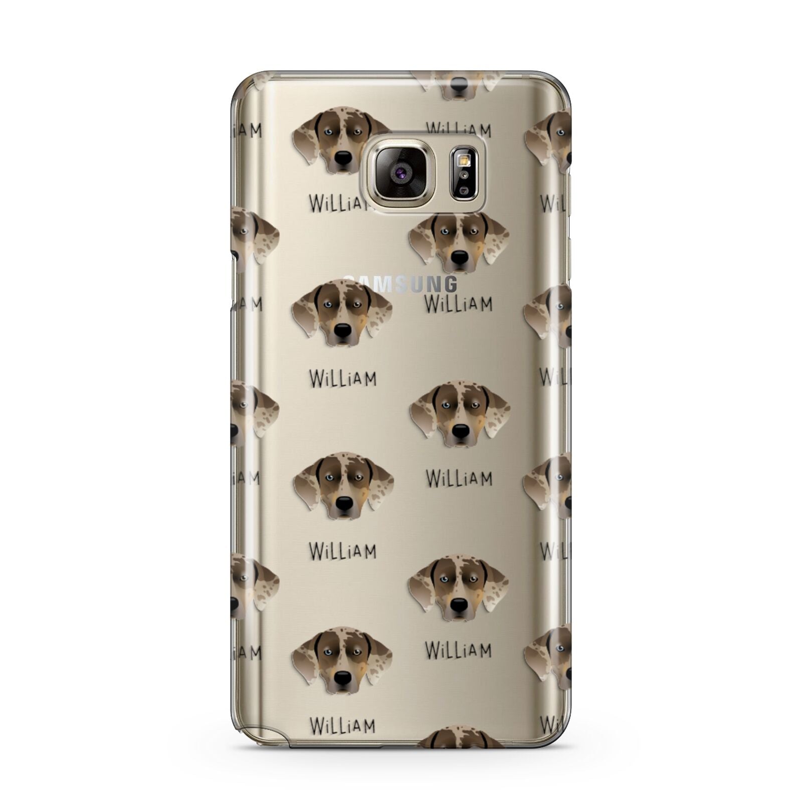 Catahoula Leopard Dog Icon with Name Samsung Galaxy Note 5 Case