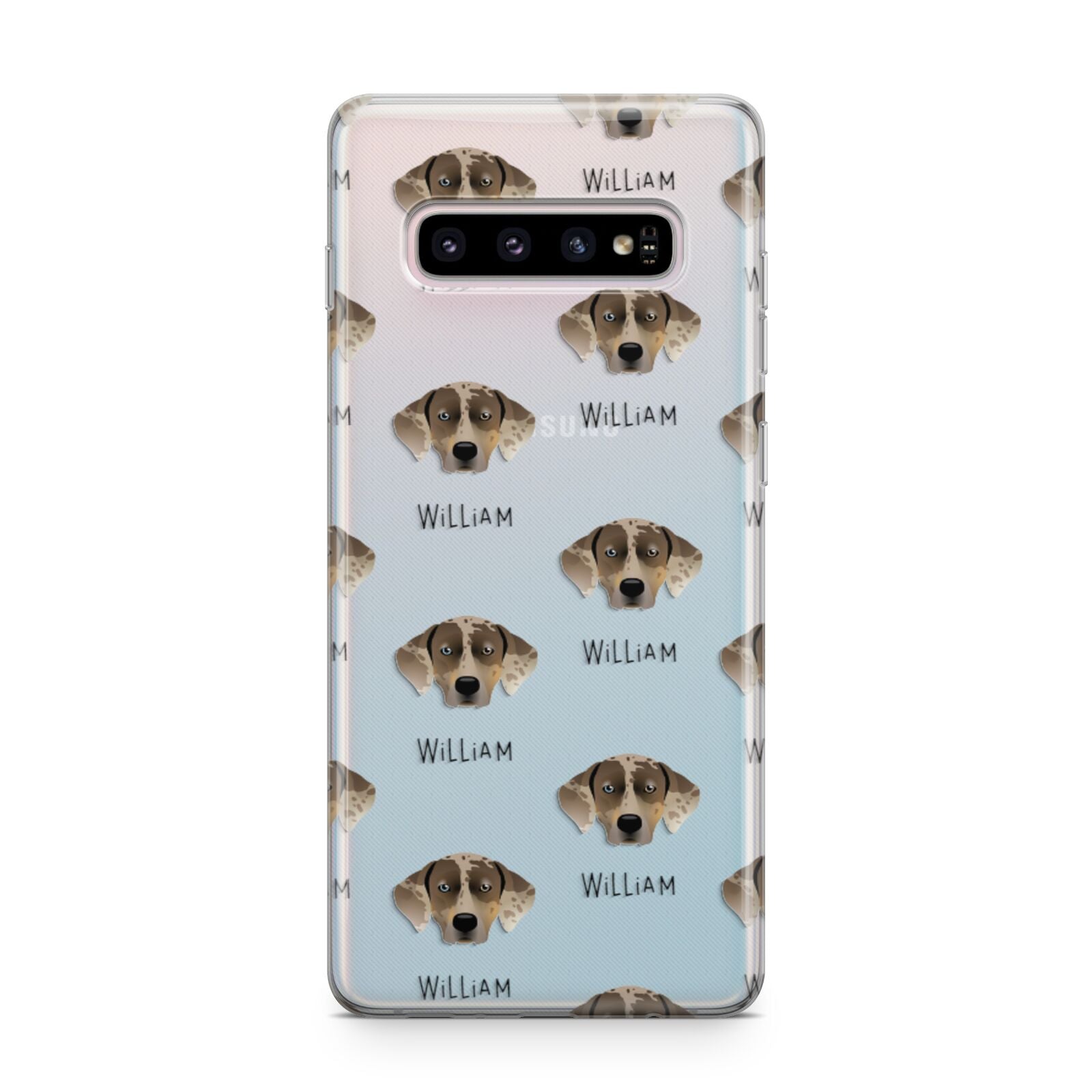 Catahoula Leopard Dog Icon with Name Samsung Galaxy S10 Plus Case