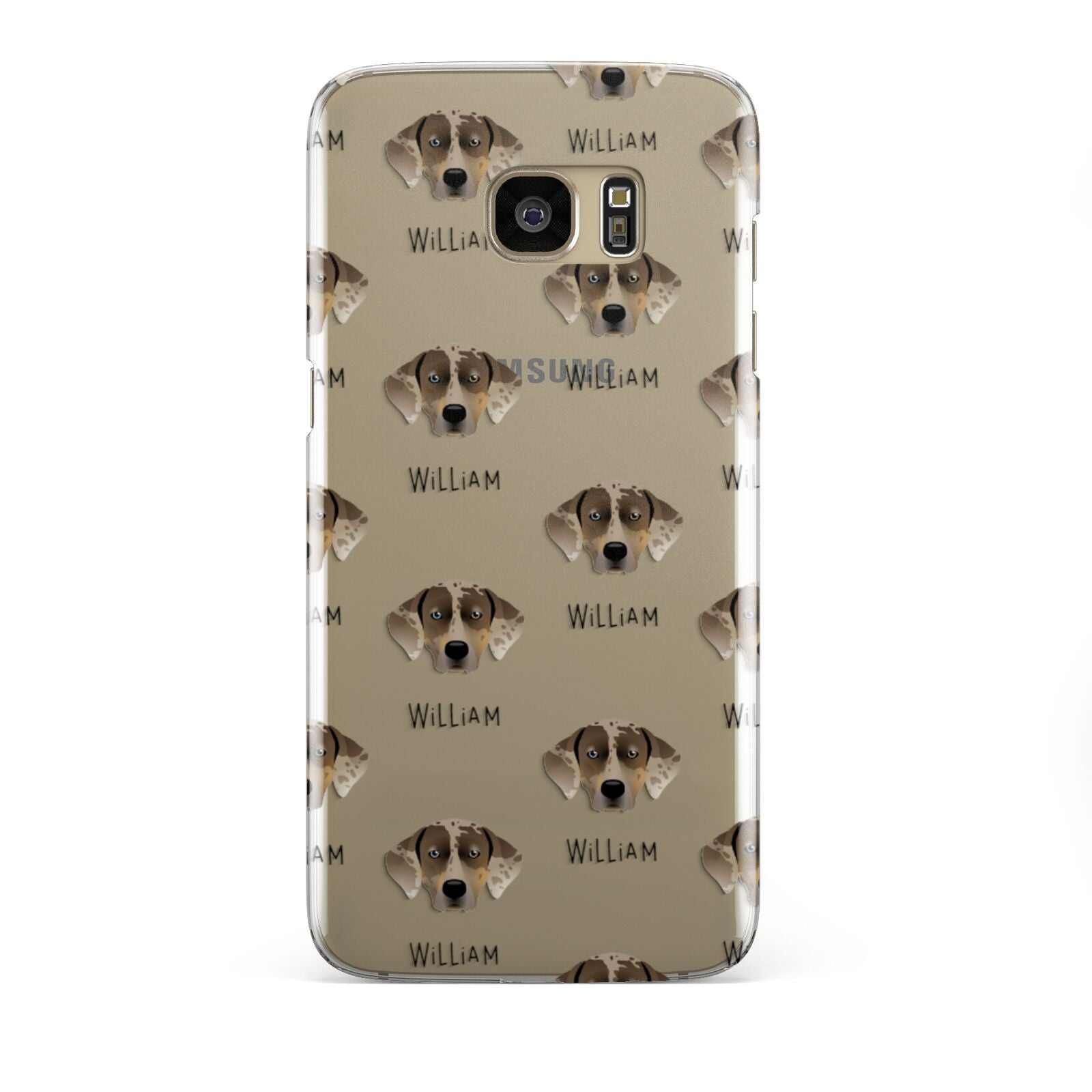 Catahoula Leopard Dog Icon with Name Samsung Galaxy S7 Edge Case