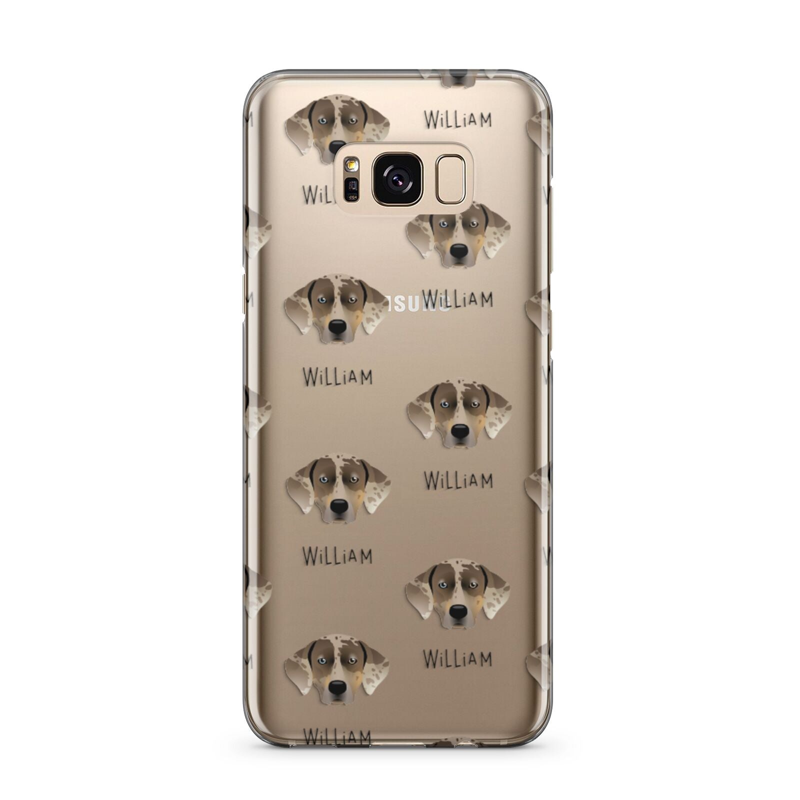 Catahoula Leopard Dog Icon with Name Samsung Galaxy S8 Plus Case