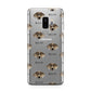 Catahoula Leopard Dog Icon with Name Samsung Galaxy S9 Plus Case on Silver phone