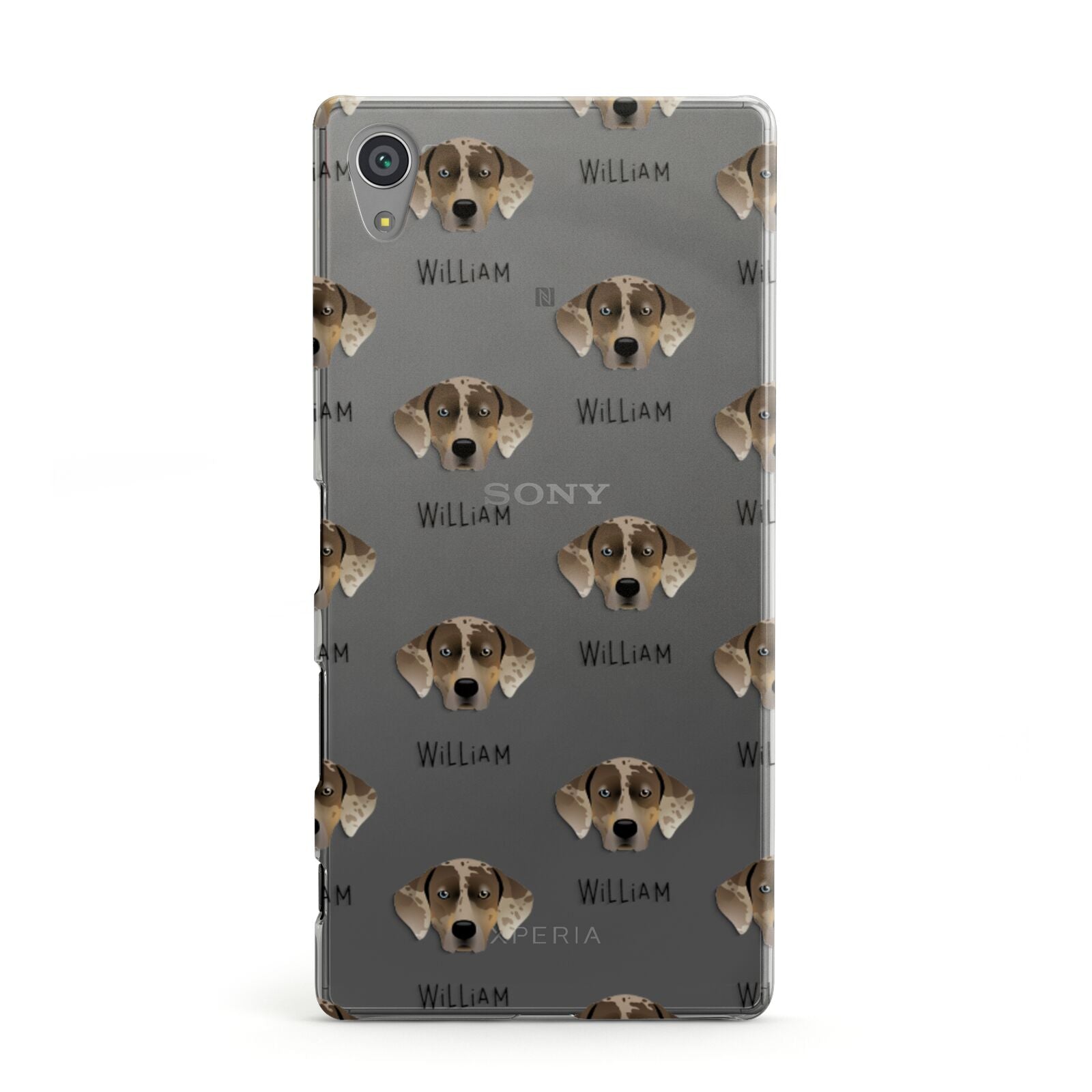 Catahoula Leopard Dog Icon with Name Sony Xperia Case