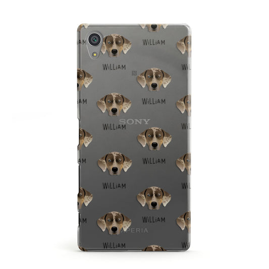 Catahoula Leopard Dog Icon with Name Sony Xperia Case