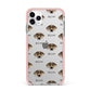 Catahoula Leopard Dog Icon with Name iPhone 11 Pro Max Impact Pink Edge Case