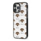 Catahoula Leopard Dog Icon with Name iPhone 13 Pro Max Black Impact Case Side Angle on Silver phone
