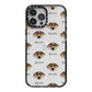Catahoula Leopard Dog Icon with Name iPhone 13 Pro Max Black Impact Case on Silver phone