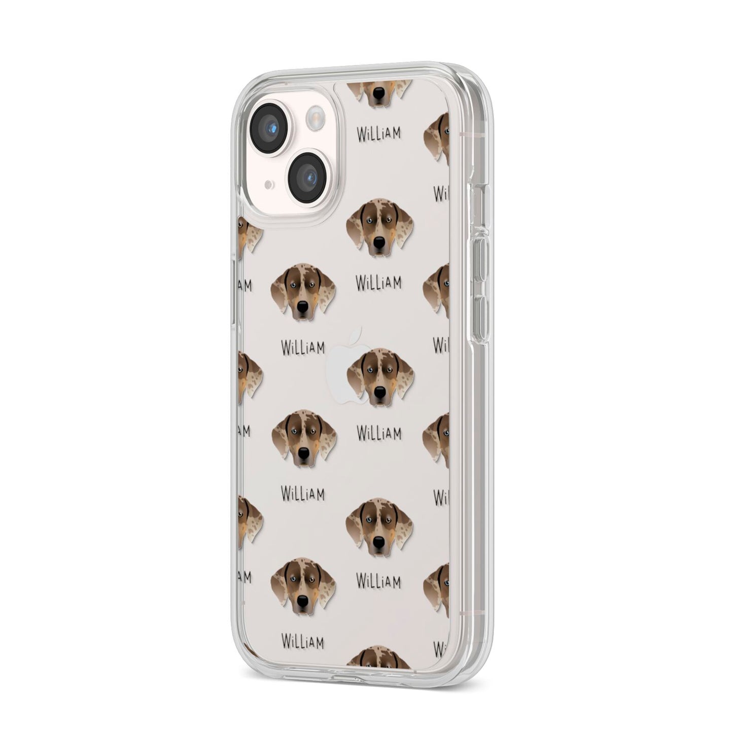 Catahoula Leopard Dog Icon with Name iPhone 14 Clear Tough Case Starlight Angled Image