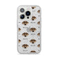 Catahoula Leopard Dog Icon with Name iPhone 14 Pro Glitter Tough Case Silver