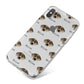 Catahoula Leopard Dog Icon with Name iPhone X Bumper Case on Silver iPhone