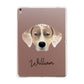 Catahoula Leopard Dog Personalised Apple iPad Rose Gold Case