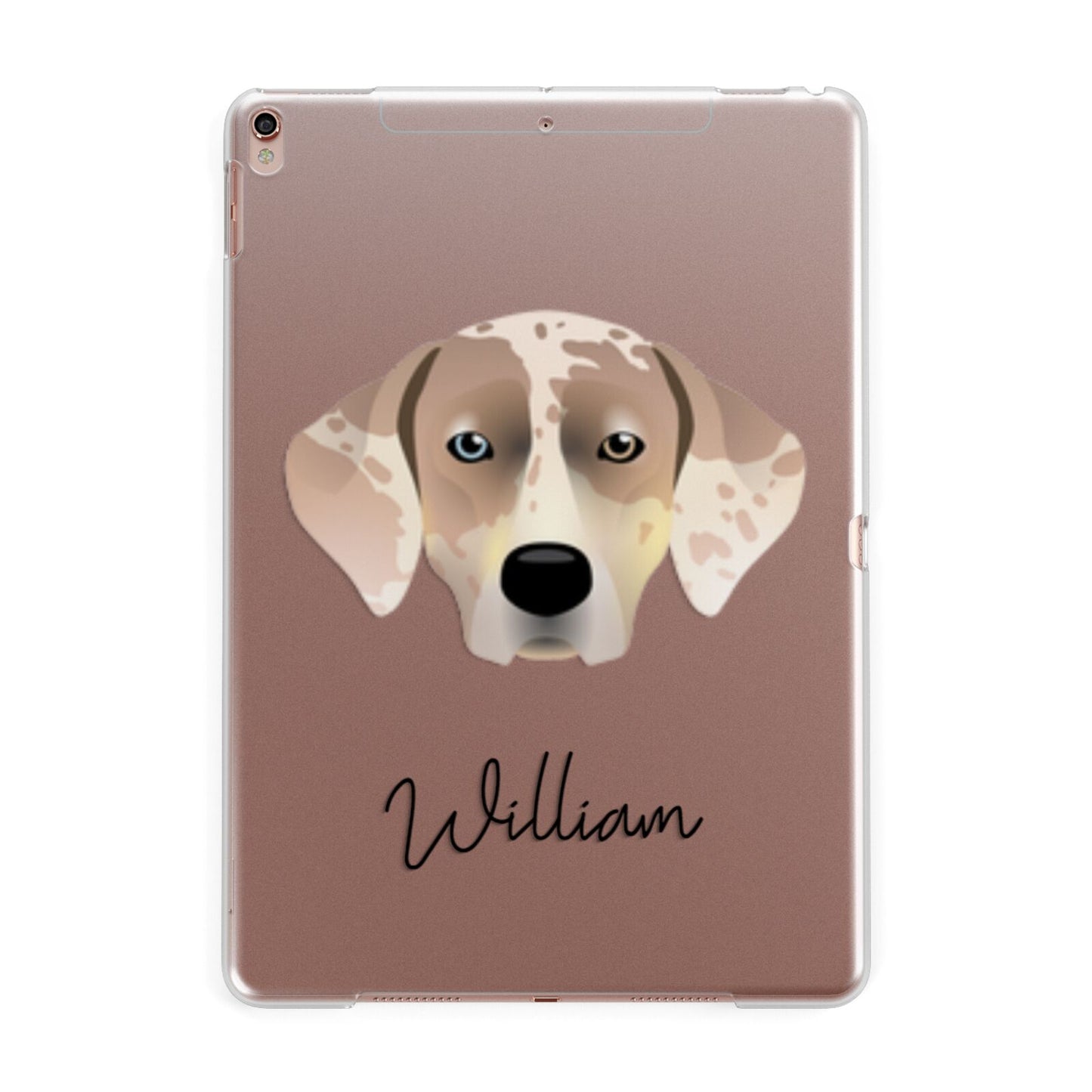 Catahoula Leopard Dog Personalised Apple iPad Rose Gold Case