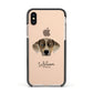 Catahoula Leopard Dog Personalised Apple iPhone Xs Impact Case Black Edge on Gold Phone