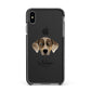 Catahoula Leopard Dog Personalised Apple iPhone Xs Max Impact Case Black Edge on Black Phone