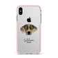 Catahoula Leopard Dog Personalised Apple iPhone Xs Max Impact Case Pink Edge on Silver Phone