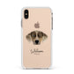 Catahoula Leopard Dog Personalised Apple iPhone Xs Max Impact Case White Edge on Gold Phone
